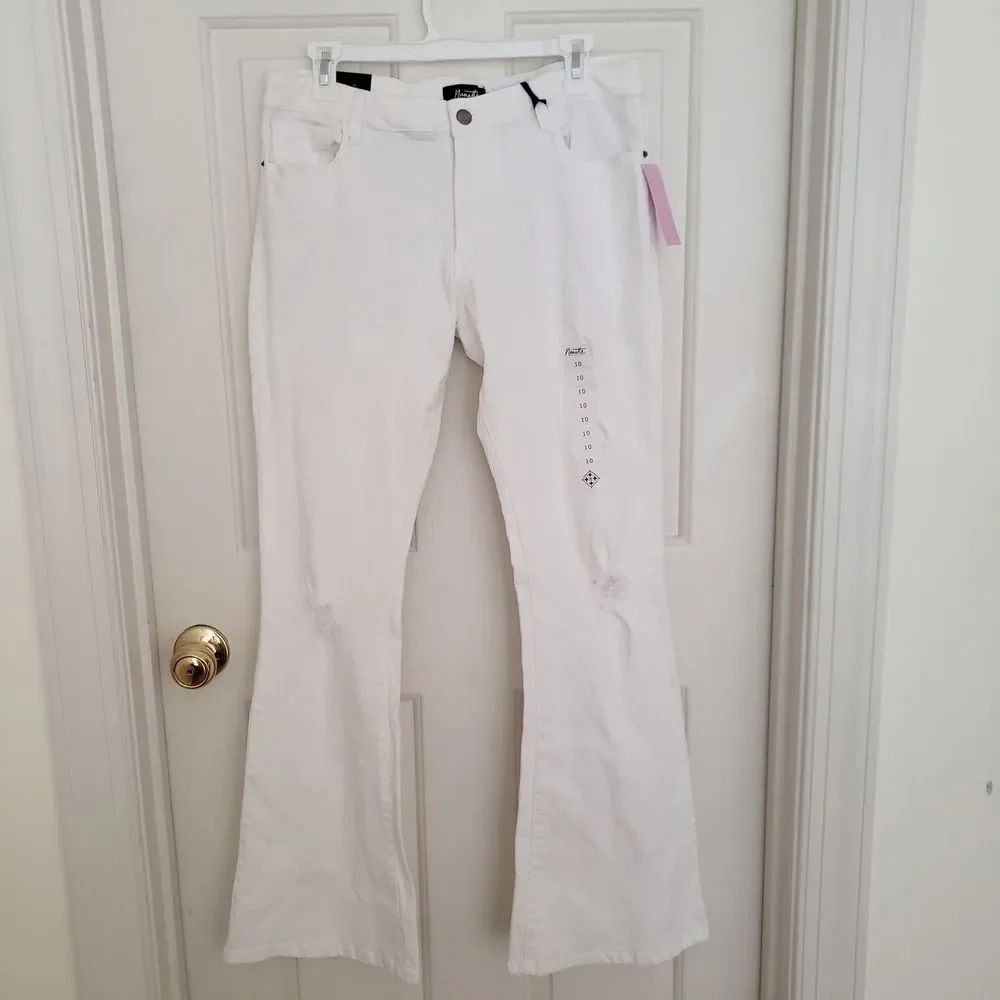 Nanette Lepore‎ Canal Flare White Jeans Size 10/30 New with Tags